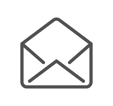 e- posta harfi simgesi beyaz arkaplanda izole edildi 