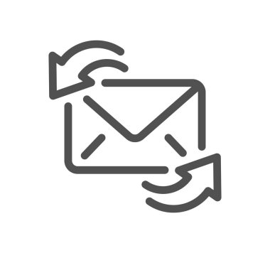 e- posta harfi simgesi beyaz arkaplanda izole edildi 