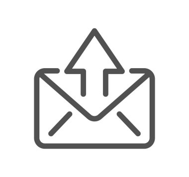 e- posta harfi simgesi beyaz arkaplanda izole edildi 