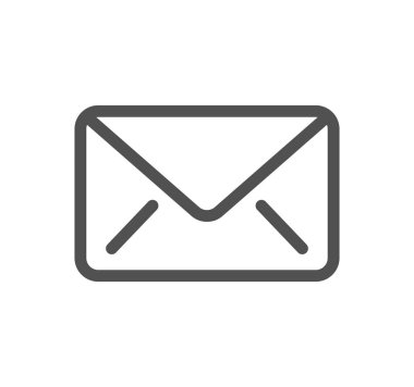 e- posta harfi simgesi beyaz arkaplanda izole edildi 