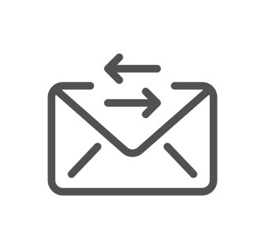 e- posta harfi simgesi beyaz arkaplanda izole edildi 