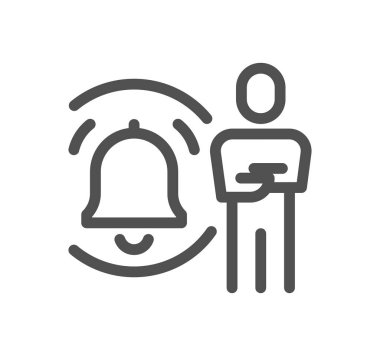 Uyarı simgesinin vektör illüstrasyon kavramı 