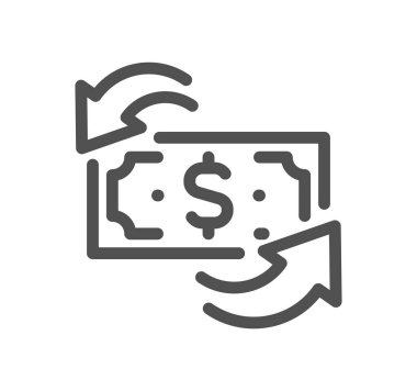 para simgesi vektör işareti ve sembol beyaz arkaplan, para izole