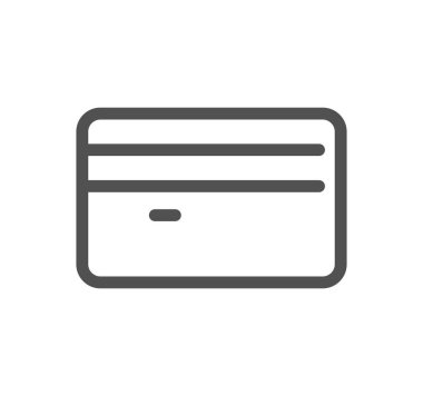 Kredi kartı ikonu vektör illüstrasyonu