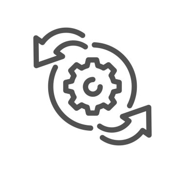 Beyaz arka plan üzerinde izole dişli simgesini 