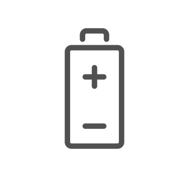 Beyaz arkaplanda pil simgesi izole edildi 