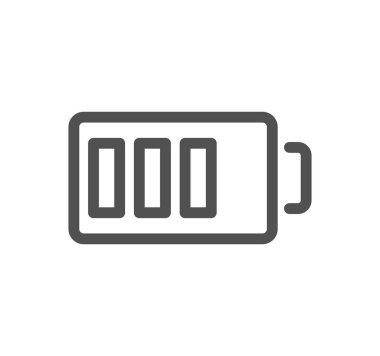 Beyaz arkaplanda pil simgesi izole edildi 