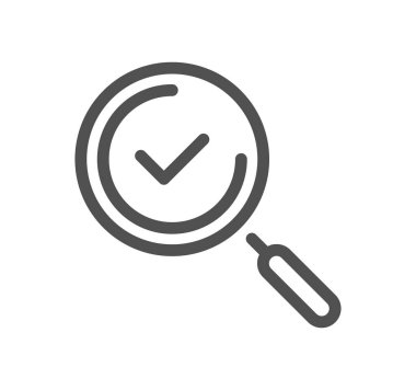 Beyaz arkaplanda işaretleme simgesi olan büyüteç 