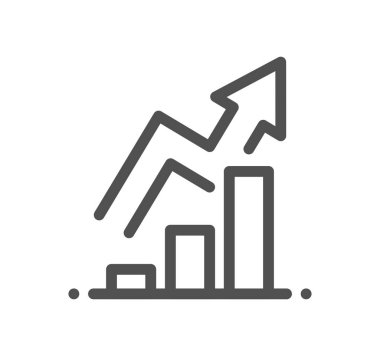büyüme grafik vektörü simgesi