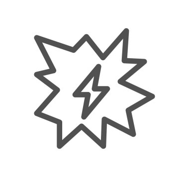 Şimşeğin vektör simgesi tasarımı