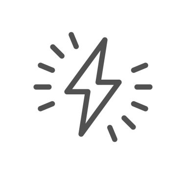 flaş vektör ince çizgi simgesi