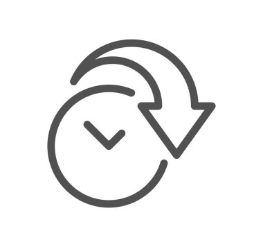 saat ve zaman kavramı simgesi beyaz arkaplanda izole 