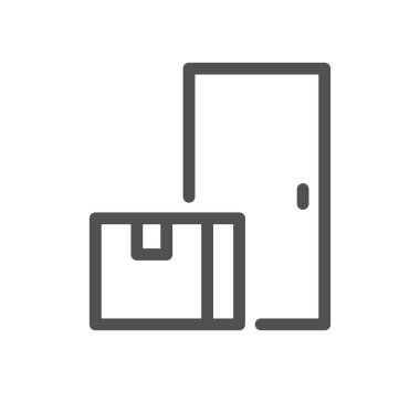  beyaz arkaplanda izole edilmiş kutu simgesi, dağıtım konsepti simgesi 