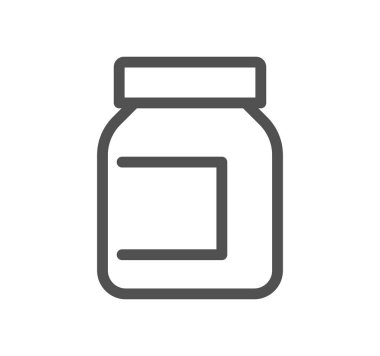 Beyaz arka plan üzerinde izole kavanoz simgesi 