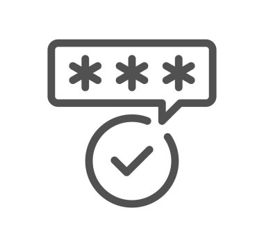 parola ikonu vektör illüstrasyonu