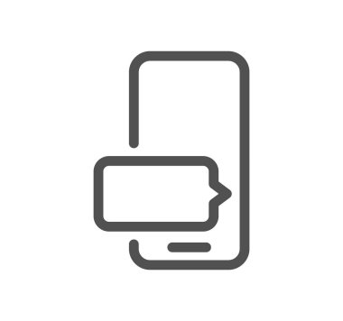 Telefon vektör satırı simgesi