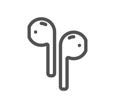 kulaklıklar ince çizgi simgesi