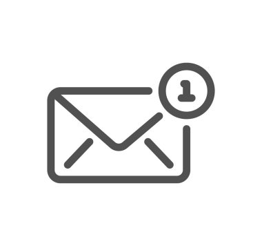 e-posta ileti simgesi ana hat biçiminde