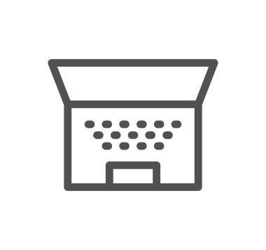 dizüstü bilgisayar simgesi vektörü beyaz arkaplanda izole edildi