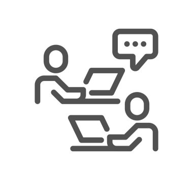 Çevrimiçi iletişim konsepti simgesi