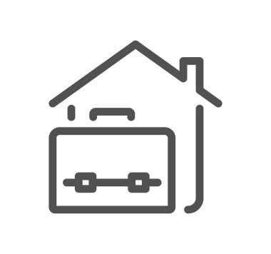 ev vektörü ince çizgi simgesi