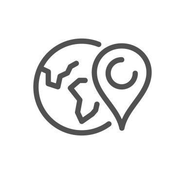 konum haritası simgesi ana hat biçiminde