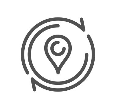 konum pin satırı biçim vektör tasarımı