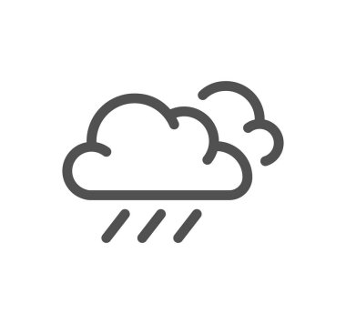 Yağmurlu bulut vektör simgesi
