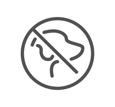 Köpek işareti yok, vektör çizimi