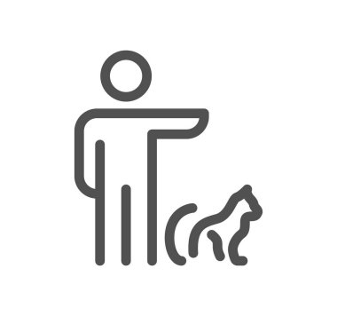 aamn ve kedi simgesi, vektör illüzyonu