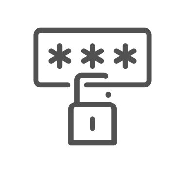 kilit ve parola simgesi, vektör illüstrasyonu