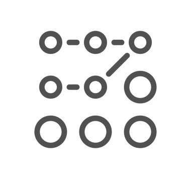 Kalıp Kilidi Simge Vektörü Sembol Tasarımı İllüstrasyonu