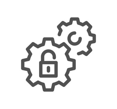 Kilitli iki vites, vektör çizimi