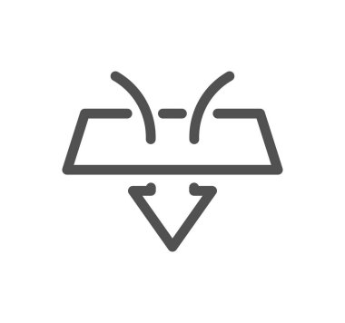 aşağı ok yüzey, vektör illüstrasyon