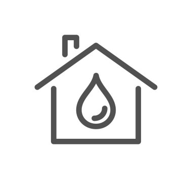 İçinde su damlası olan bir ev.