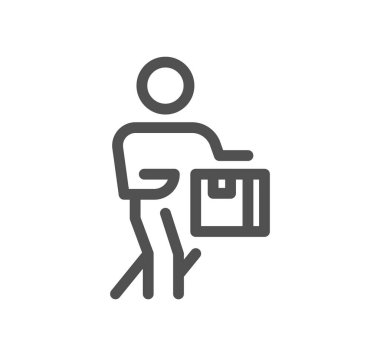 Kutu taşıyan bir adam, vektör çizimi