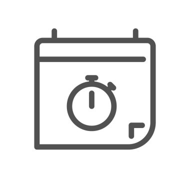 Üzerinde zamanlayıcı olan bir takvim, vektör illüstrasyonu