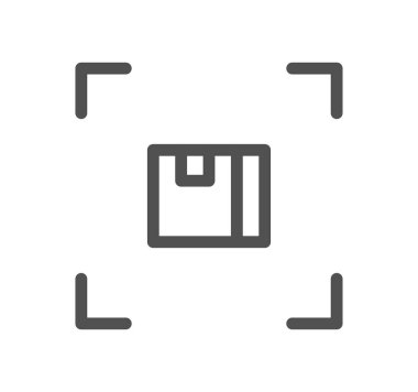 kare çerçeveli kutu, vektör illüstrasyonu