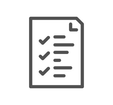 Beyaz arkaplan üzerindeki kontrol listesi, vektör illüstrasyonu