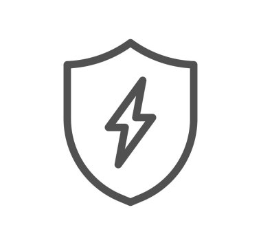 İçinde yıldırım olan bir kalkan.