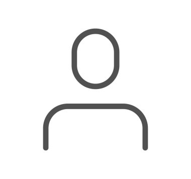 Beyaz arkaplanda bir kişi simgesi, vektör illüstrasyonu