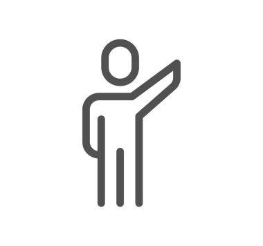 Beyaz arka plan üzerinde izole kişi simgesi