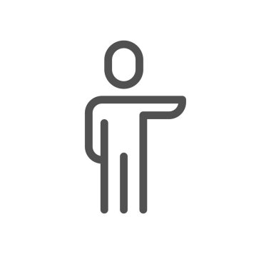 Beyaz arka plan üzerinde izole kişi simgesi