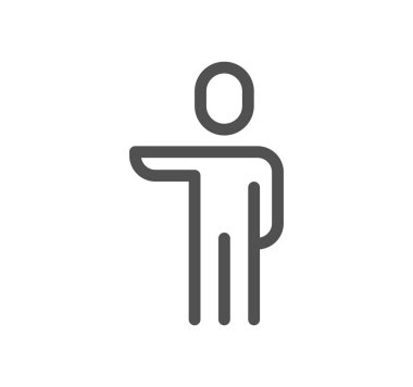 Beyaz arka plan üzerinde izole kişi simgesi