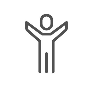 Beyaz arka plan üzerinde izole kişi simgesi