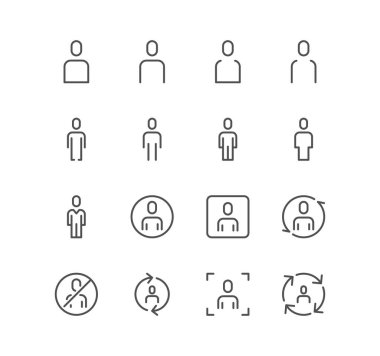 set of people icons, vector illustration clipart