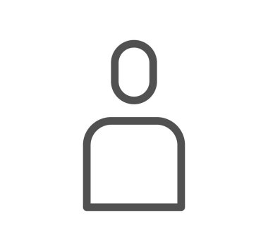 Beyaz arka plan üzerinde izole kişi simgesi