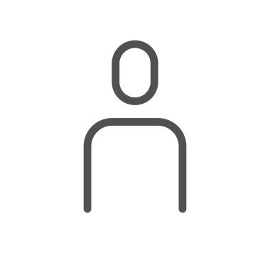 Beyaz arka plan üzerinde izole kişi simgesi