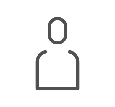 Beyaz arka plan üzerinde izole kişi simgesi