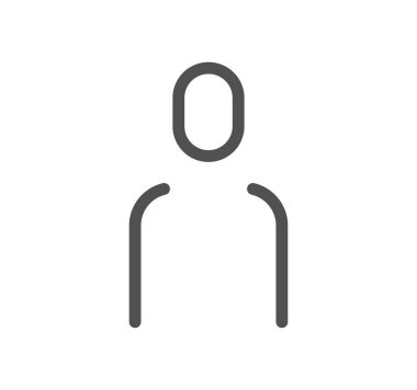 Beyaz arka plan üzerinde izole kişi simgesi